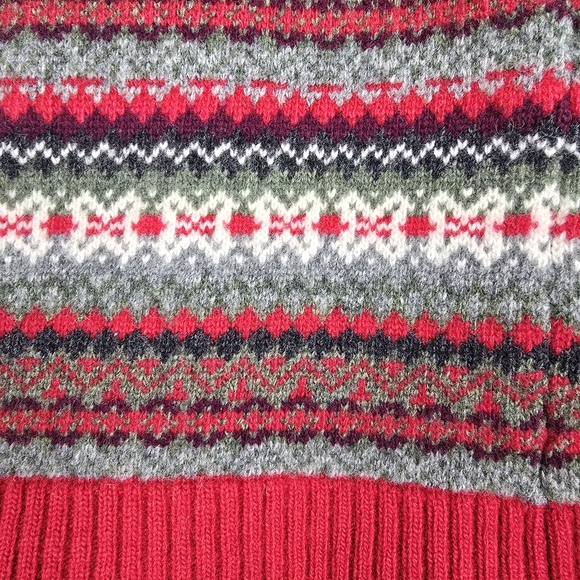 Vintage Old Navy Wool Cropped Turtleneck Sweater Cozy Red Womens Size M - Picture 4 of 10